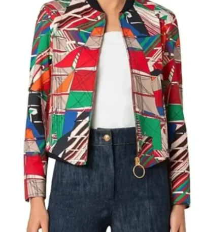 The Burbs Samira Fisher Print Bomber Jacket