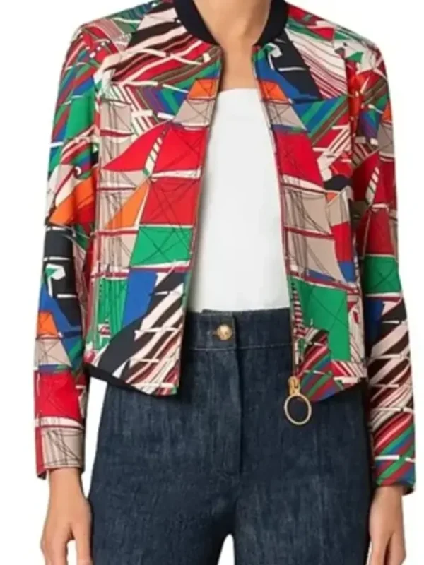 The Burbs Samira Fisher Print Bomber Jacket