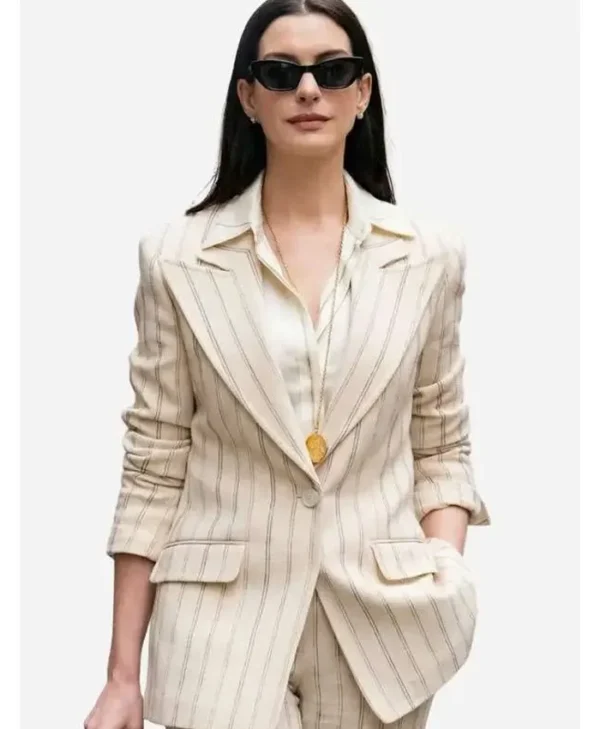 The Devil Wears Prada 2 Anne Hathaway Pinstripe Blazer