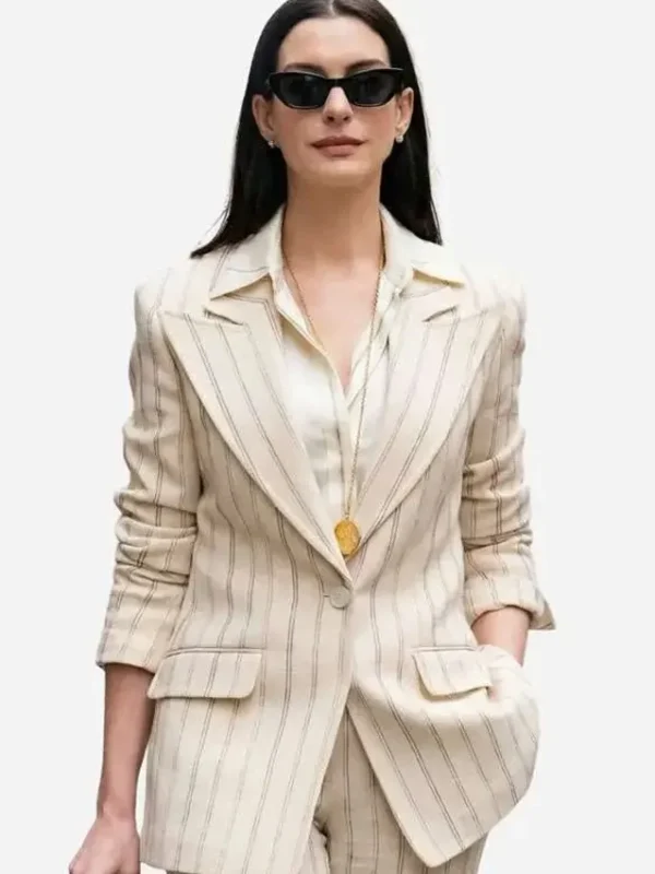 The Devil Wears Prada 2 Anne Hathaway Pinstripe Blazer