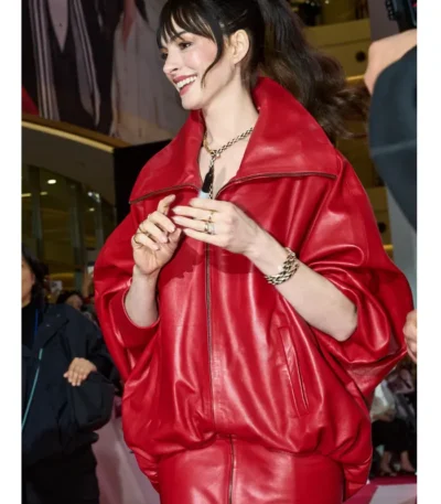 The Devil Wears Prada 2 Event Anne Hathaway Red Coat