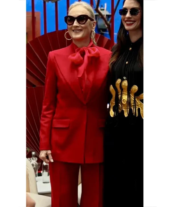 The Devil Wears Prada 2 Event Meryl Streep Red Suit