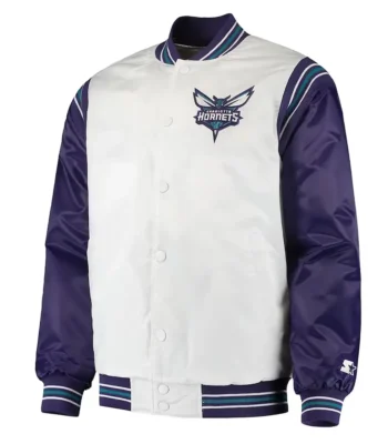 The Enforcer Charlotte Hornets Varsity Satin Jacket