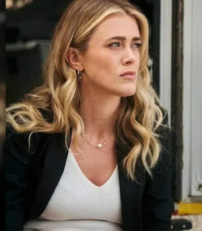 The Hunting Party Melissa Roxburgh Black Blazer