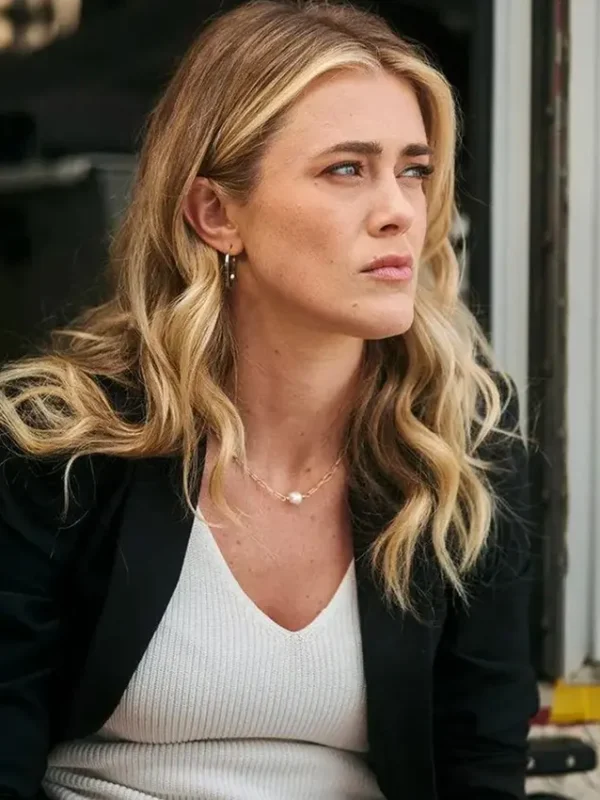 The Hunting Party Melissa Roxburgh Black Blazer