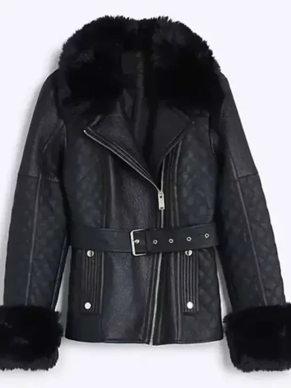 The Rainmaker Lana Parrilla Fur Leather Jacket