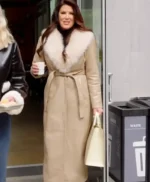 The Real Housewives Emily Simpson Beige Leather Coat