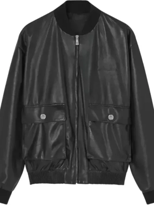 The Real Housewives of SLC Lisa Barlow Leather Bomber Jacket