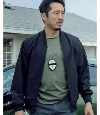 Movie The Rip Steven Yeun Bomber Jacket