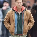 The Running Man Glen Powell Brown Jacket