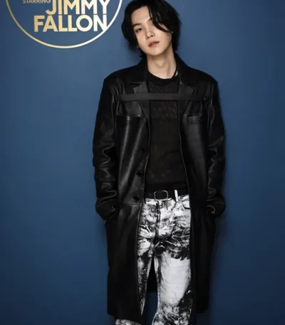 The Tonight Show 2026 Suga Leather Coat