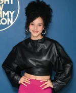 The Tonight Show Chase Infiniti Cropped Leather Jacket