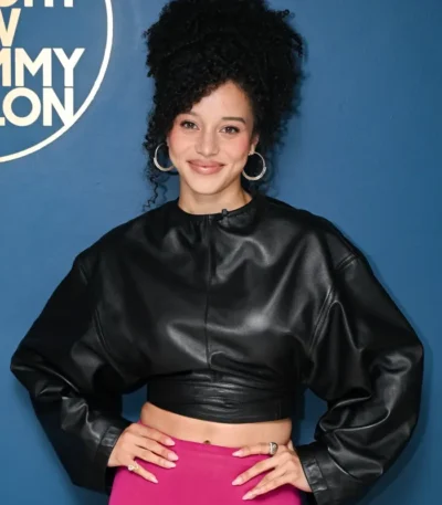The Tonight Show Chase Infiniti Cropped Leather Jacket