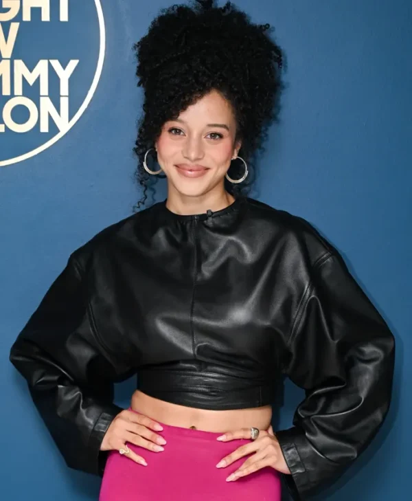 The Tonight Show Chase Infiniti Cropped Leather Jacket