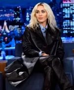 The Tonight Show Miley Cyrus Black Coat