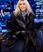 The Tonight Show Miley Cyrus Black Coat