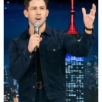 The Tonight Show Nick Jonas Blue Suede Jacket