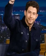 The Tonight Show Nick Jonas Blue Suede Jacket