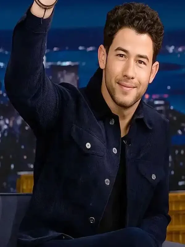 The Tonight Show Nick Jonas Blue Suede Jacket