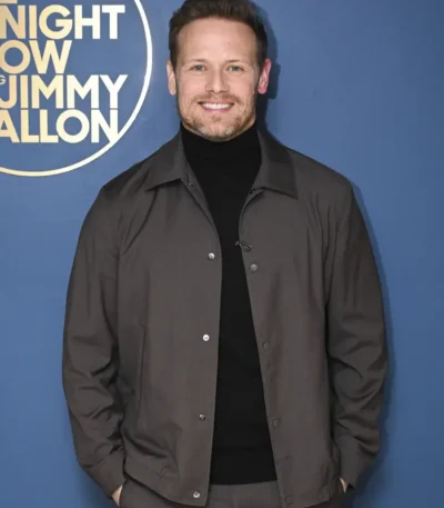 The Tonight Show Sam Heughan Grey Jacket