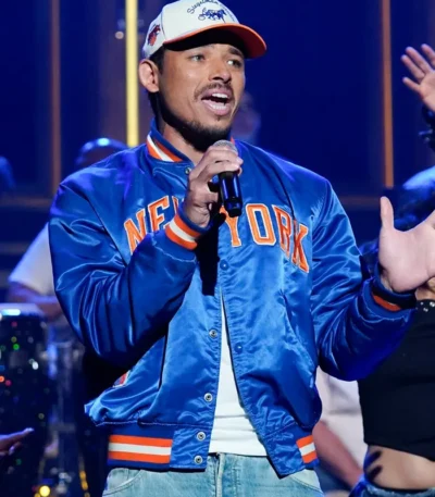 The Tonight Show 2026 Anthony Ramos Blue Satin Jacket