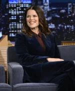 The Tonight Show Neve Campbell Blue Velvet Blazer