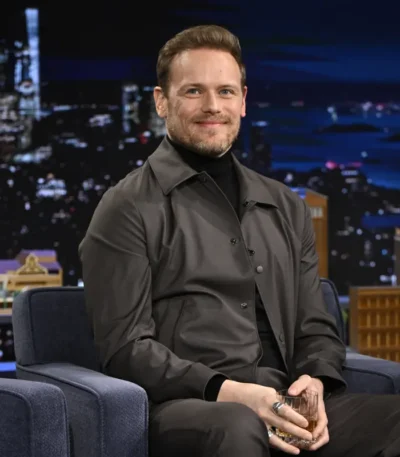 The Tonight Show Sam Heughan Grey Jacket