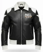 Timothée Chalamet Marty Supreme Star Leather Jacket