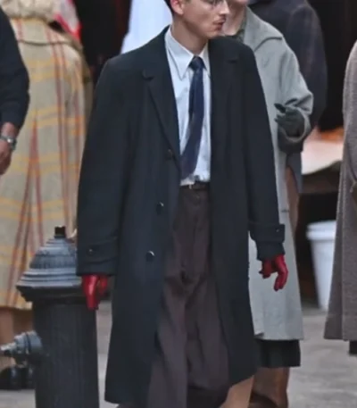 Timothée Chalamet Marty Supreme Blue Coat