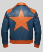 Timothée Chalamet Marty Supreme Star Leather Jacket