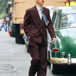 Timothée Chalamet Marty Supreme Maroon Suit