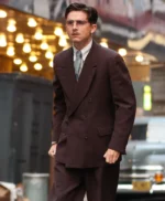 Timothée Chalamet Marty Supreme Maroon Suit
