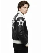 Timothée Chalamet Marty Supreme Star Leather Jacket