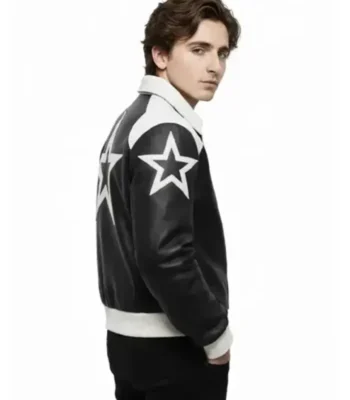 Timothée Chalamet Marty Supreme Star Leather Jacket
