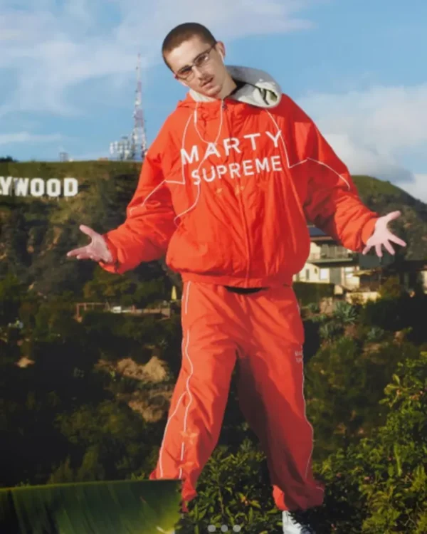 Timothée Chalamet Orange Marty Supreme Jacket