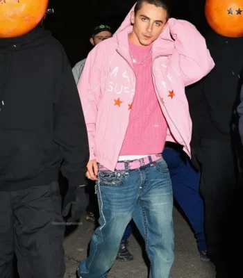 Timothée Chalamet Pink Marty Supreme Jacket
