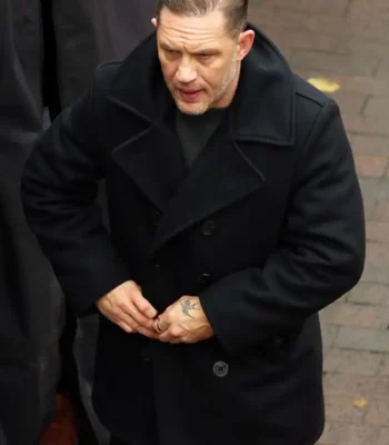 Tom Hardy MobLand Black Wool Coat