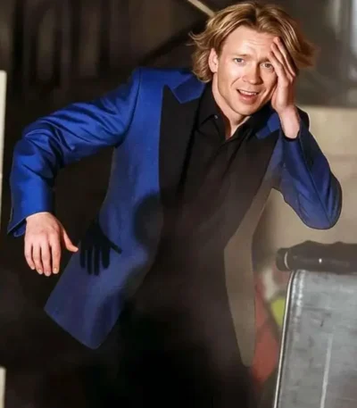 Tom Rhys Harries Clayface Blue Blazer