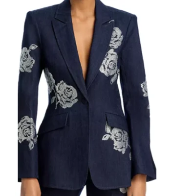 Tulip Aoki Electric Bloom S01 Rose Denim Blazer