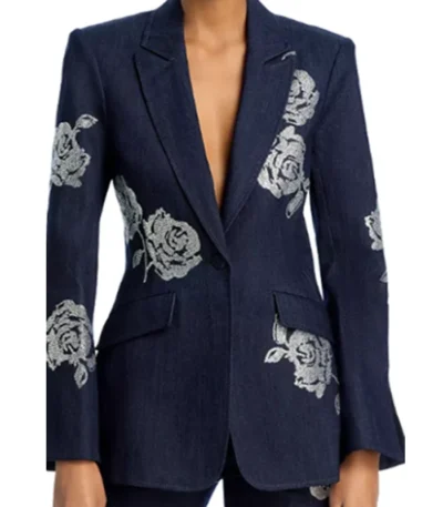 Tulip Aoki Electric Bloom S01 Rose Denim Blazer