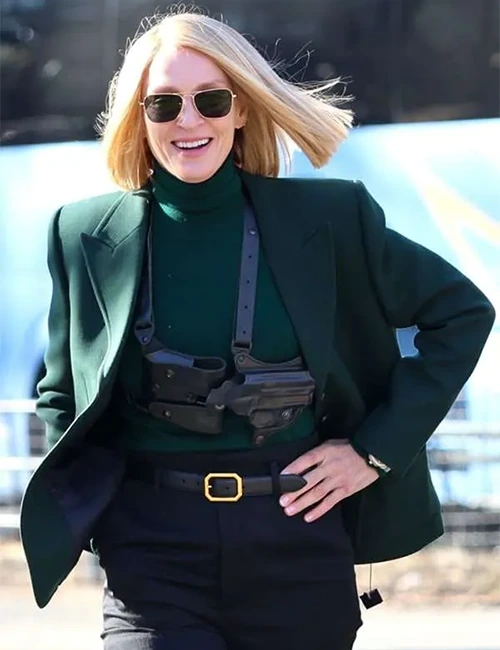 Uma Thurman Dexter Resurrection Green Blazer Uma Thurman Dexter Resurrection Green Blazer