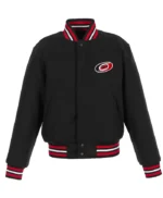 Varsity Carolina Hurricanes Black Wool Jacket
