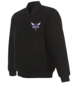 Varsity Charlotte Hornets Black Wool Jacket