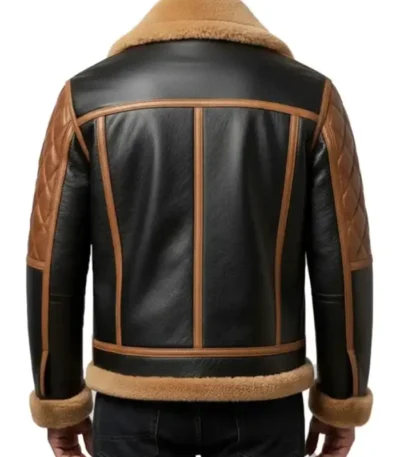 Vintage B3 Aviator Black and Tan Leather Jacket