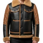 Vintage B3 Aviator Black and Tan Leather Jacket