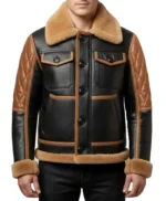 Vintage B3 Aviator Black and Tan Leather Jacket
