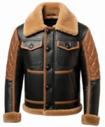 Vintage B3 Aviator Black and Tan Leather Jacket