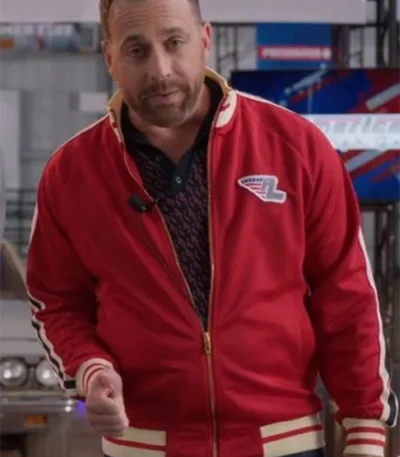 Wayne Laroche Shifting Gears Red Bomber Jacket