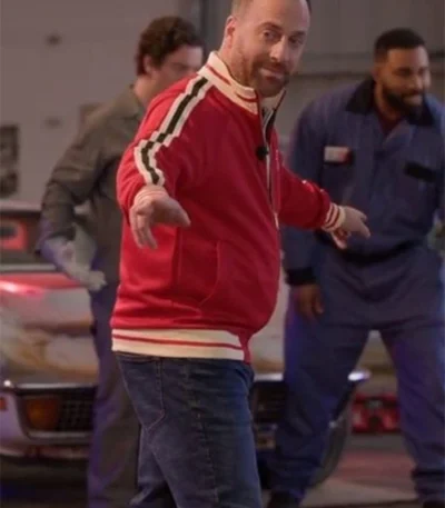 Wayne Laroche Shifting Gears Red Bomber Jacket