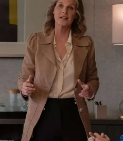 Winnie Landell Hacks S03 Brown Suede Leather Coat